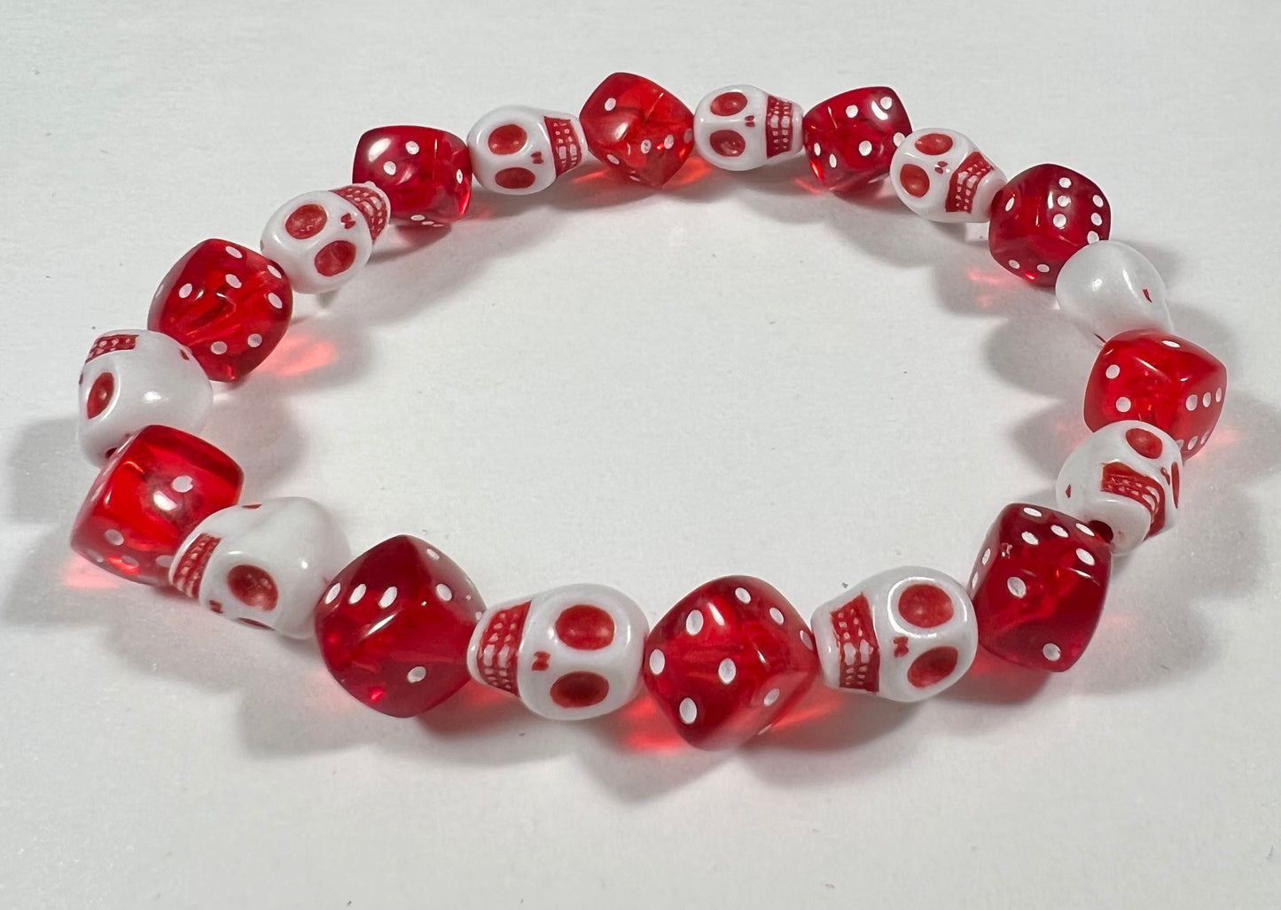 Skull & Dice Red