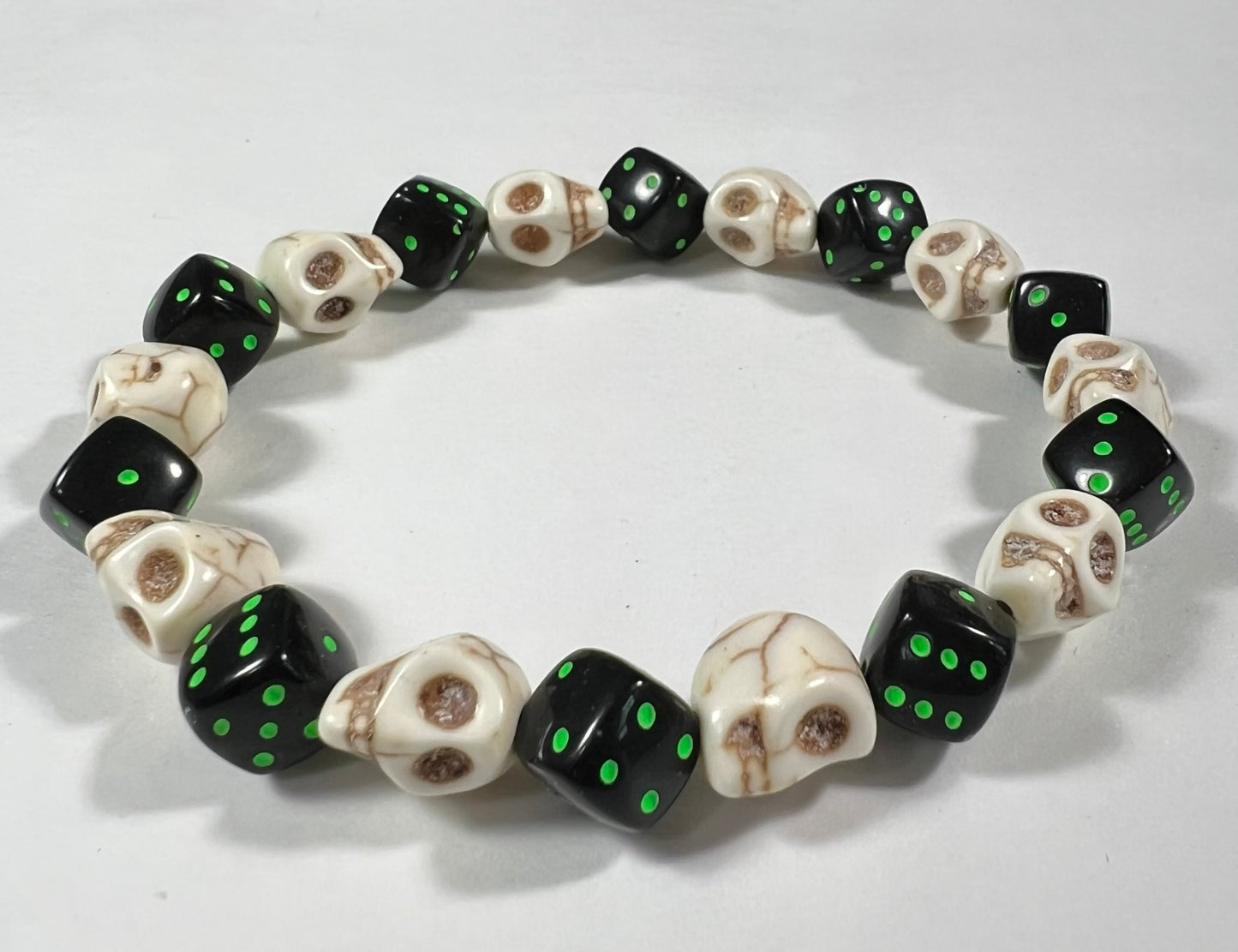 Skull & Dice Green