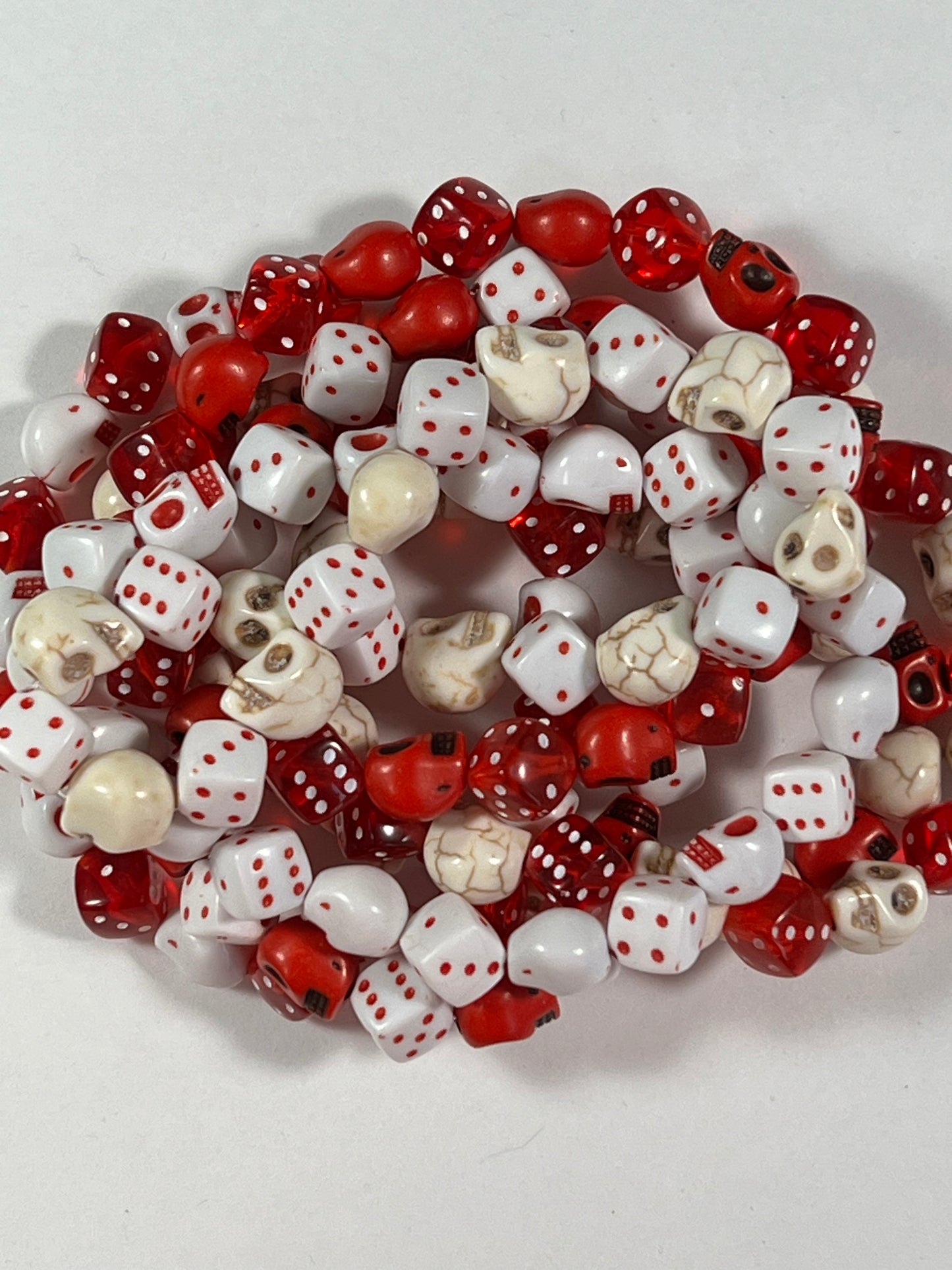Skull & Dice Red