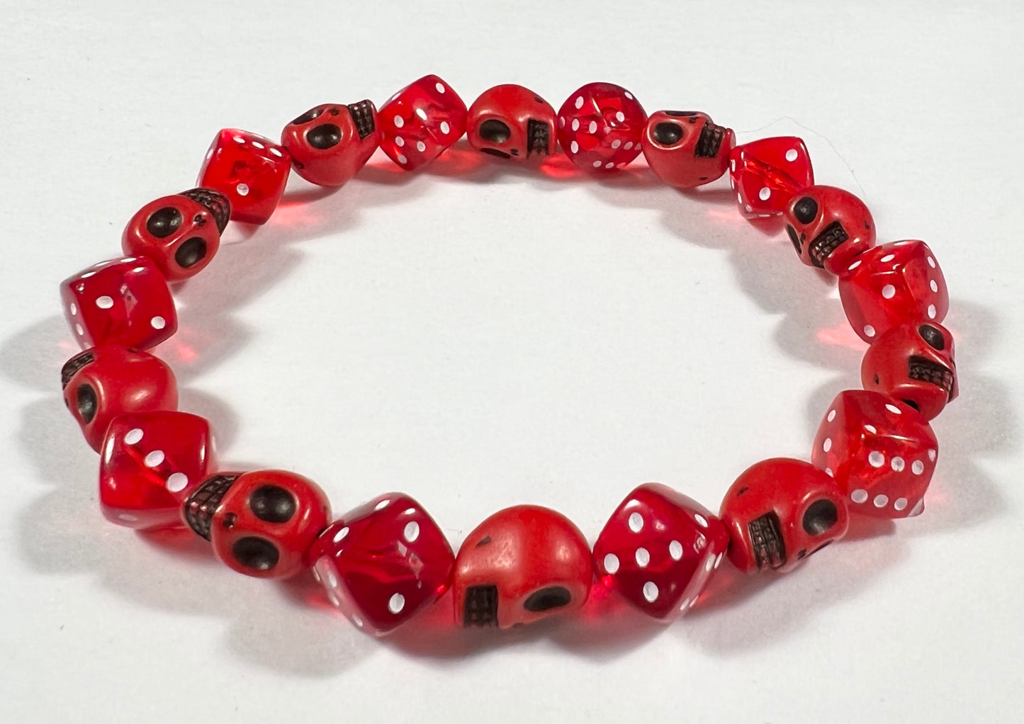 Skull & Dice Red