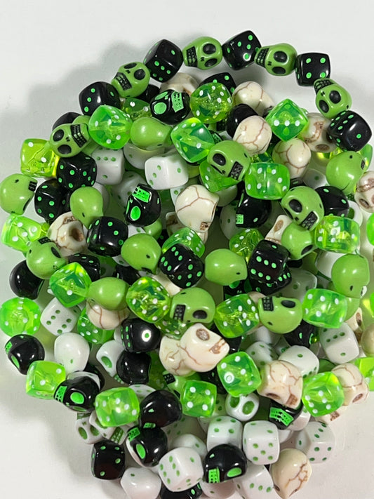 Skull & Dice Green