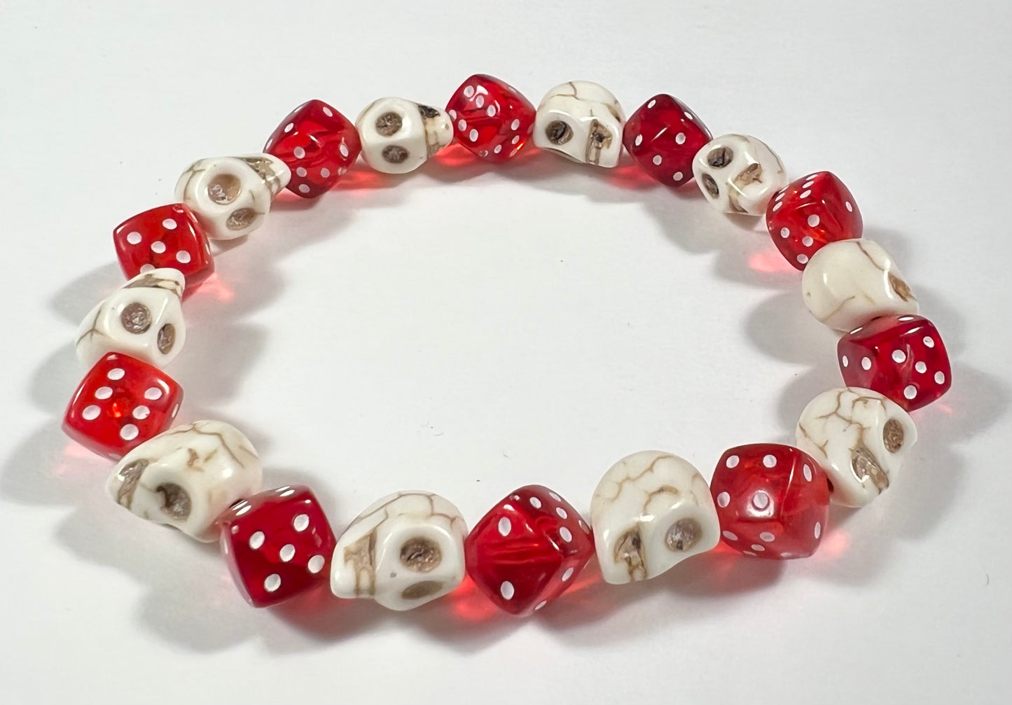 Skull & Dice Red