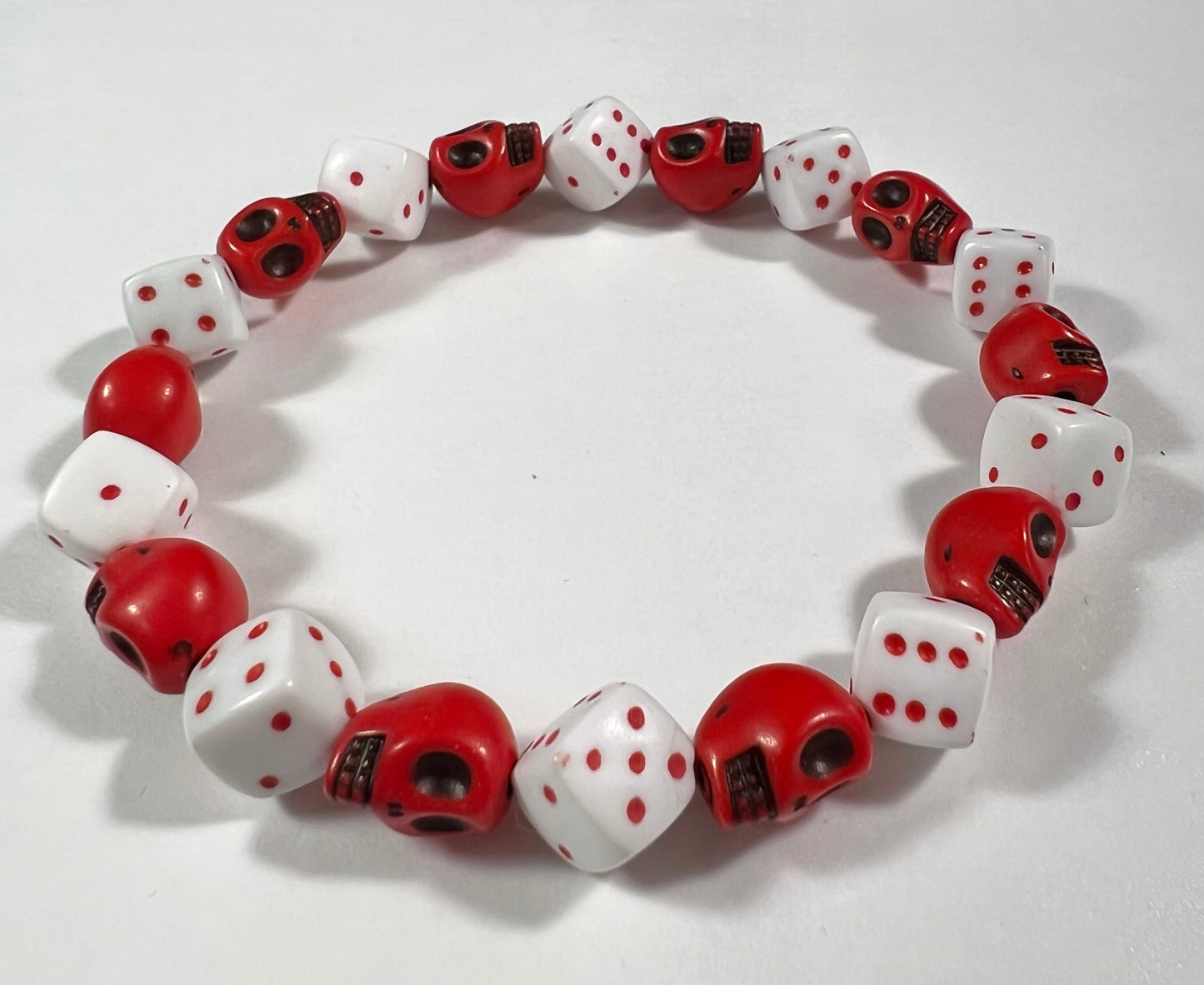 Skull & Dice Red
