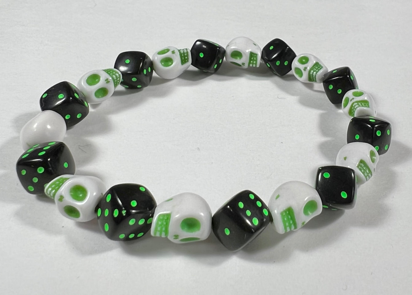 Skull & Dice Green