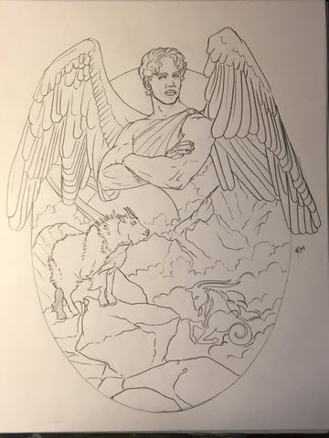 Angel of Capricorn Sketch