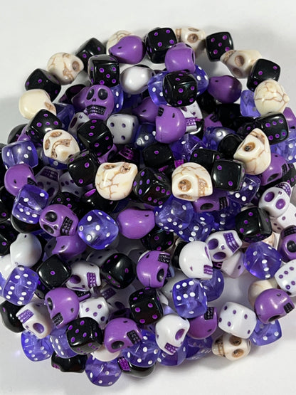 Skull & Dice Purple