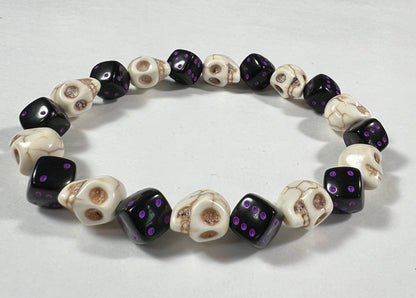 Skull & Dice Purple