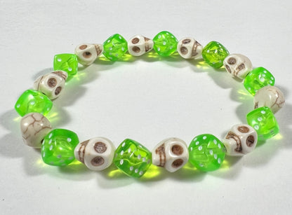 Skull & Dice Green