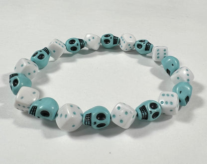 Skull & Dice Blue
