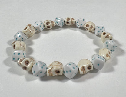 Skull & Dice Blue