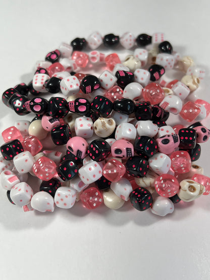 Skull & Dice Pink