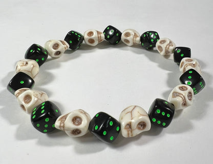 Skull & Dice Green