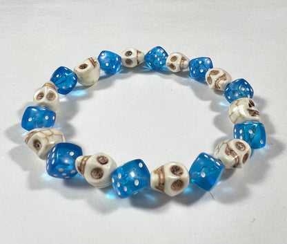 Skull & Dice Blue