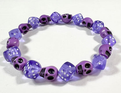 Skull & Dice Purple