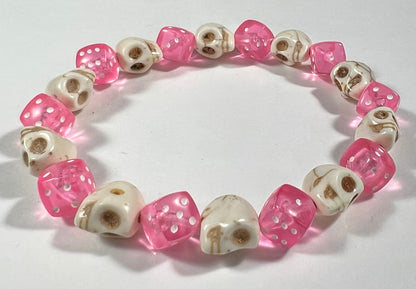 Skull & Dice Pink