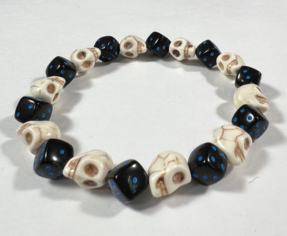 Skull & Dice Blue