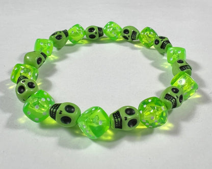 Skull & Dice Green