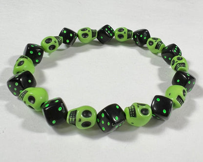 Skull & Dice Green
