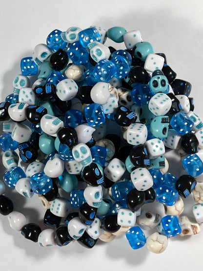 Skull & Dice Blue