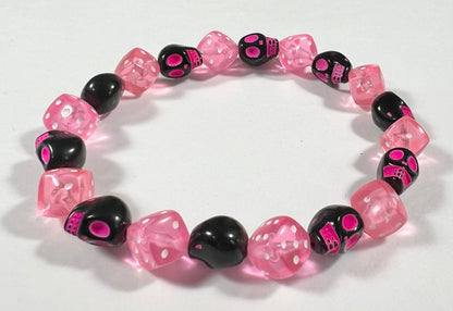 Skull & Dice Pink