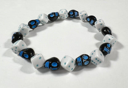 Skull & Dice Blue
