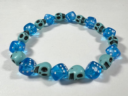 Skull & Dice Blue