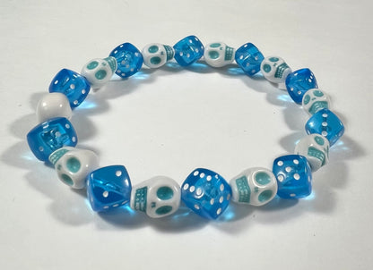 Skull & Dice Blue