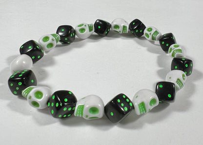 Skull & Dice Green