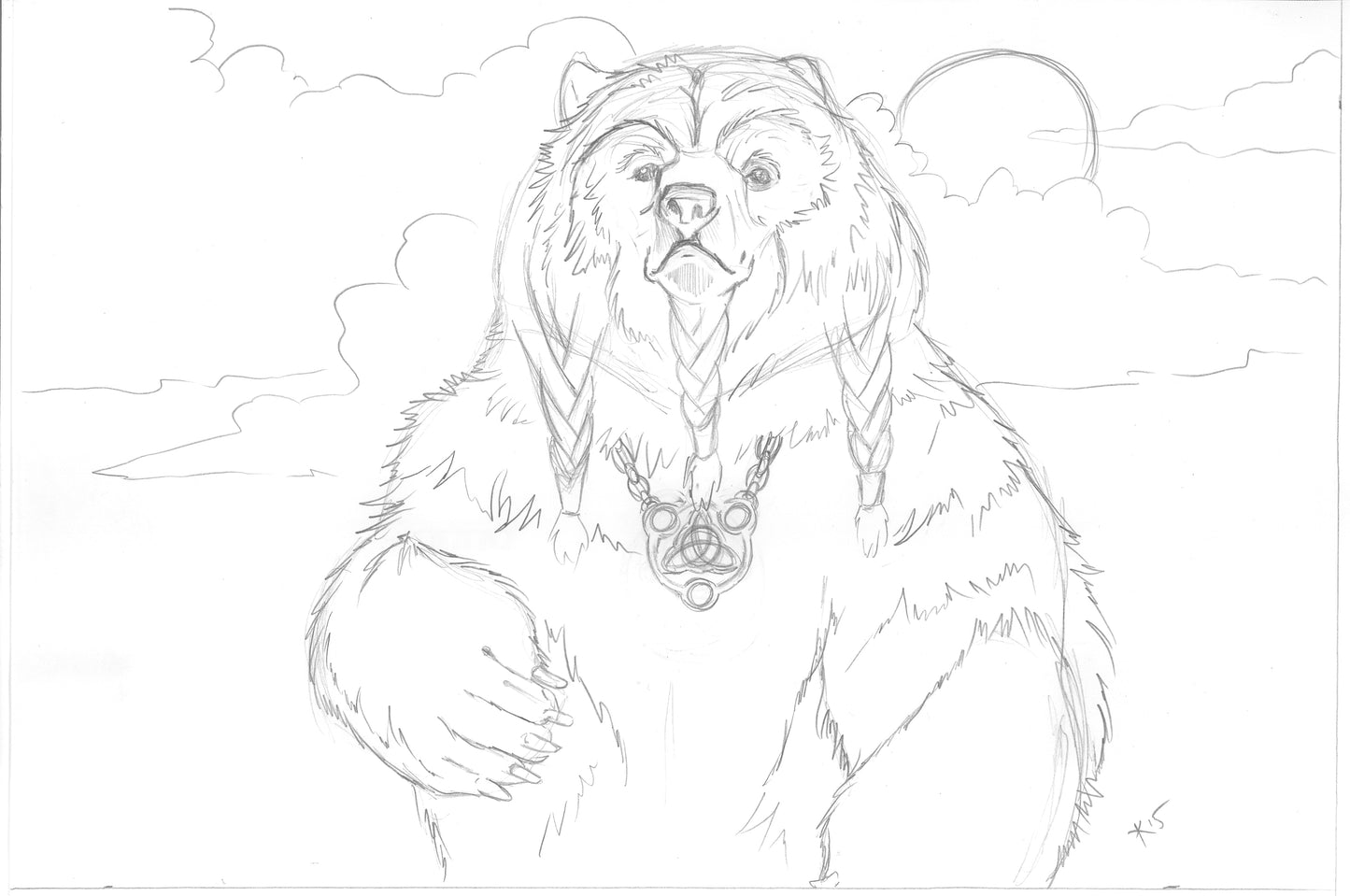 Celtic Bear Sketch