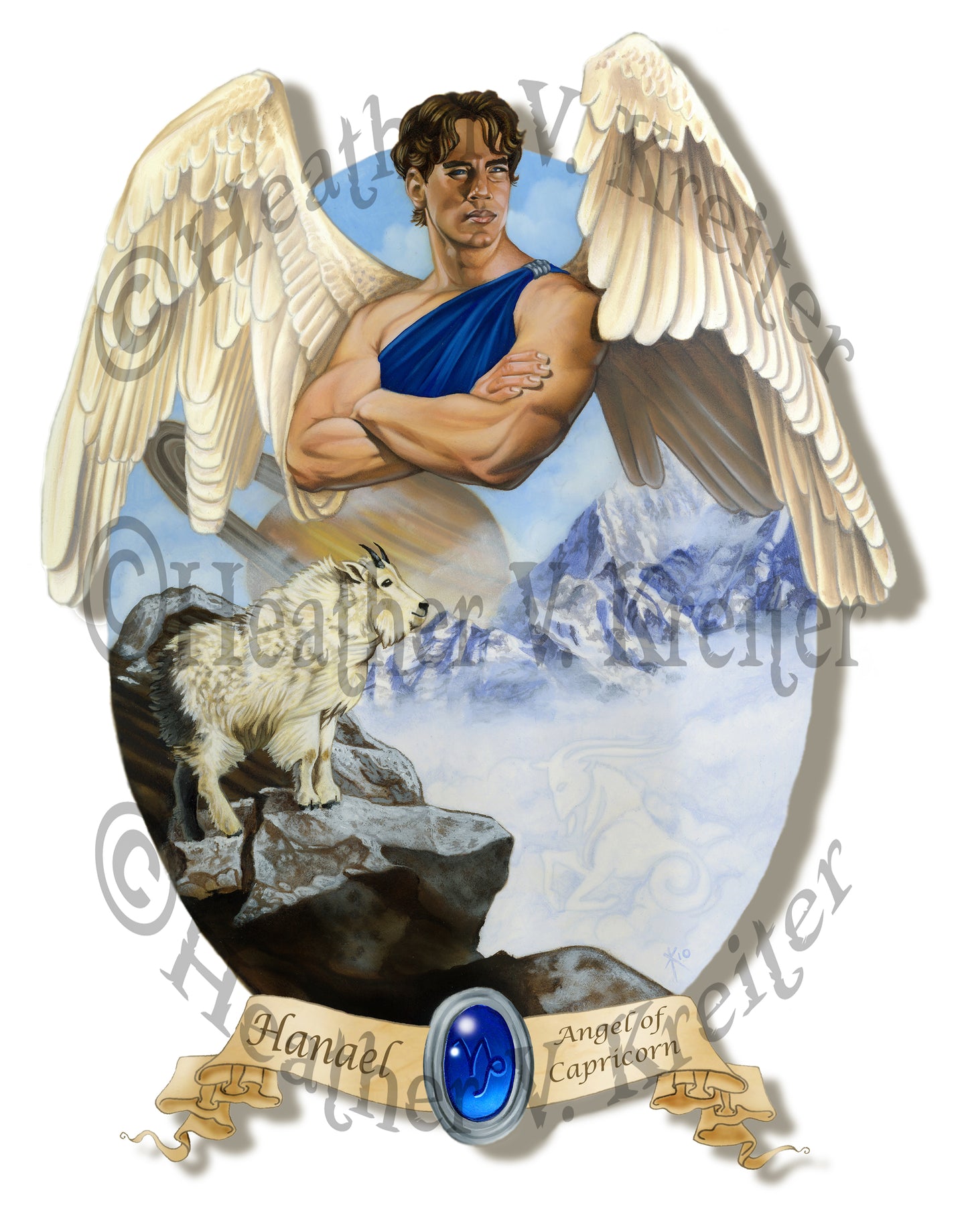 Angel of Capricorn Prints