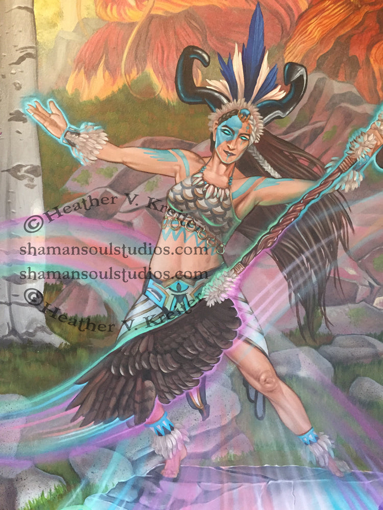 Shaman's Soul: Drawing the Dragon Painting