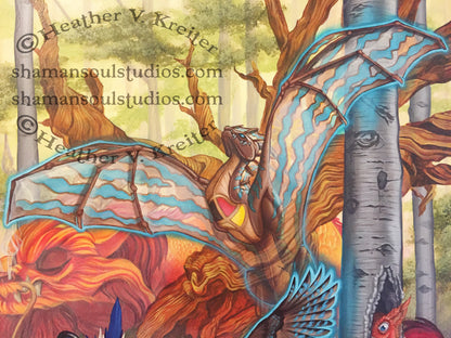 Shaman's Soul: Drawing the Dragon Painting