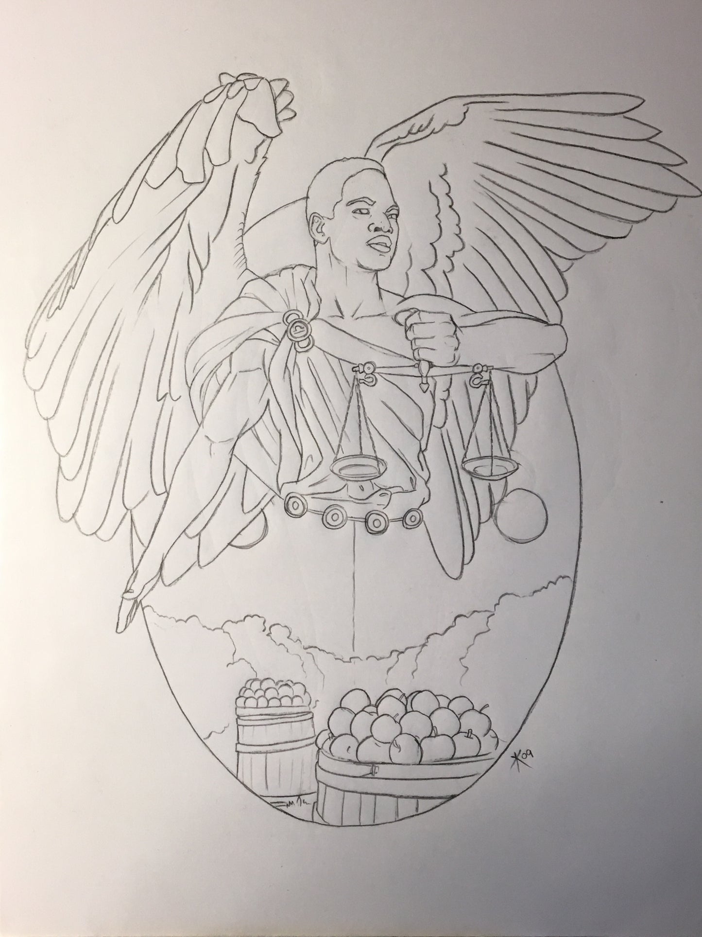 Angel of Libra Sketch (Rejected)