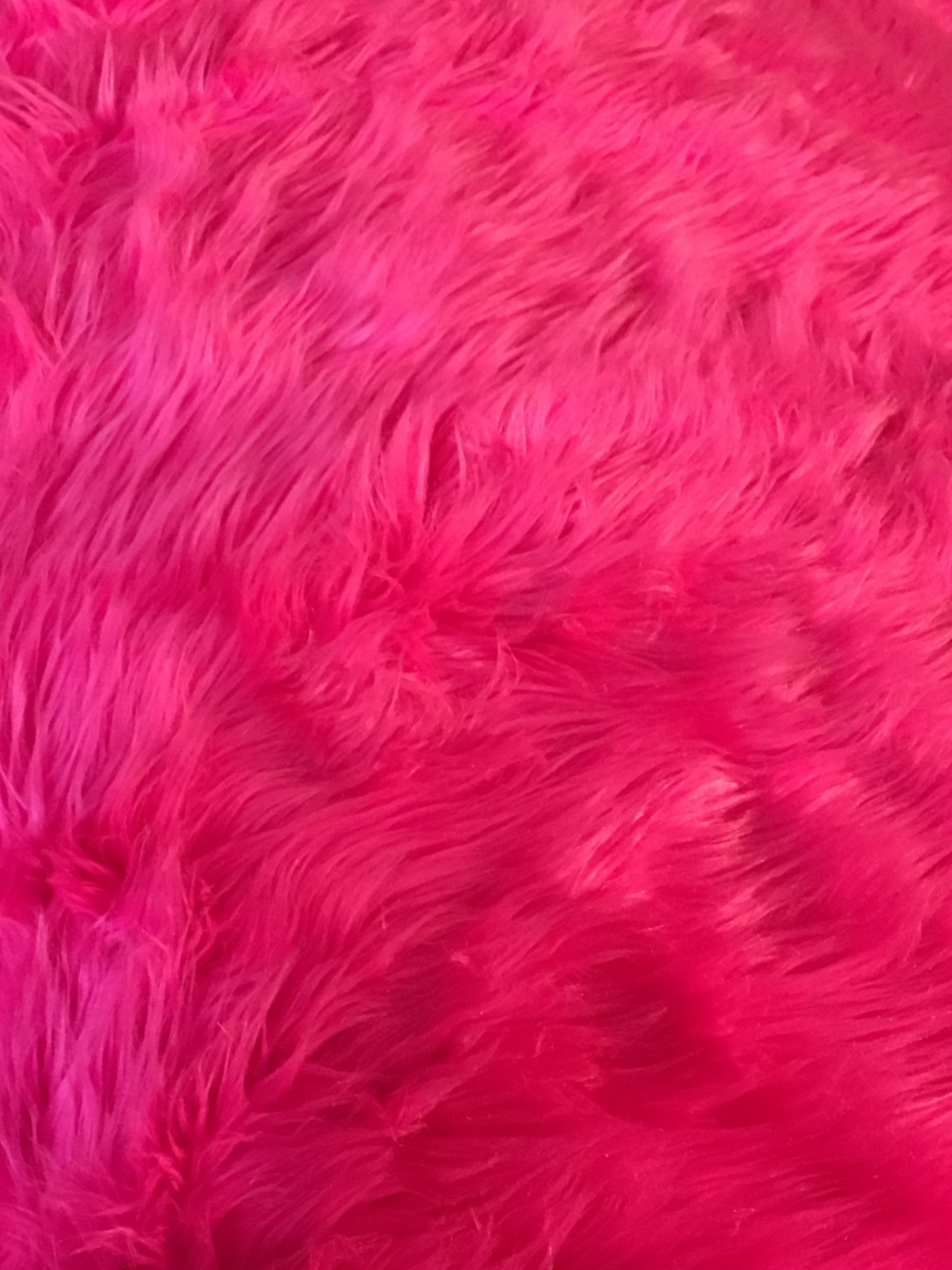 HOT PINK Long Pile Faux Fur