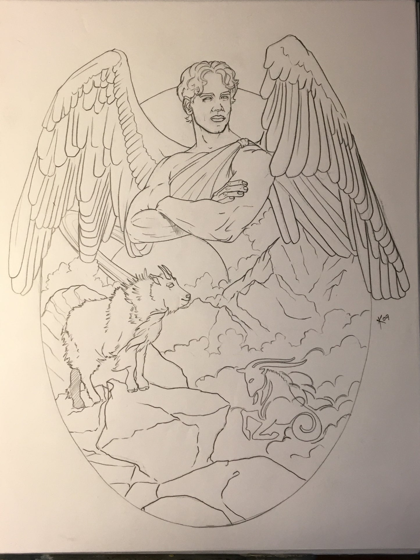 Angel of Capricorn Sketch