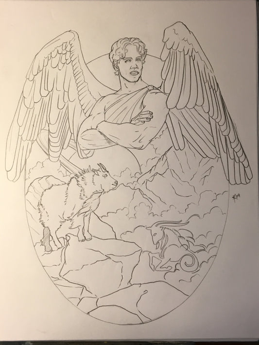 Angel of Capricorn Sketch