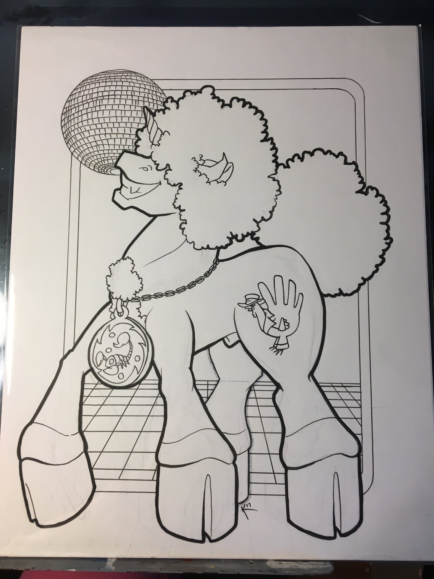 Jive Turkey Inked drawing