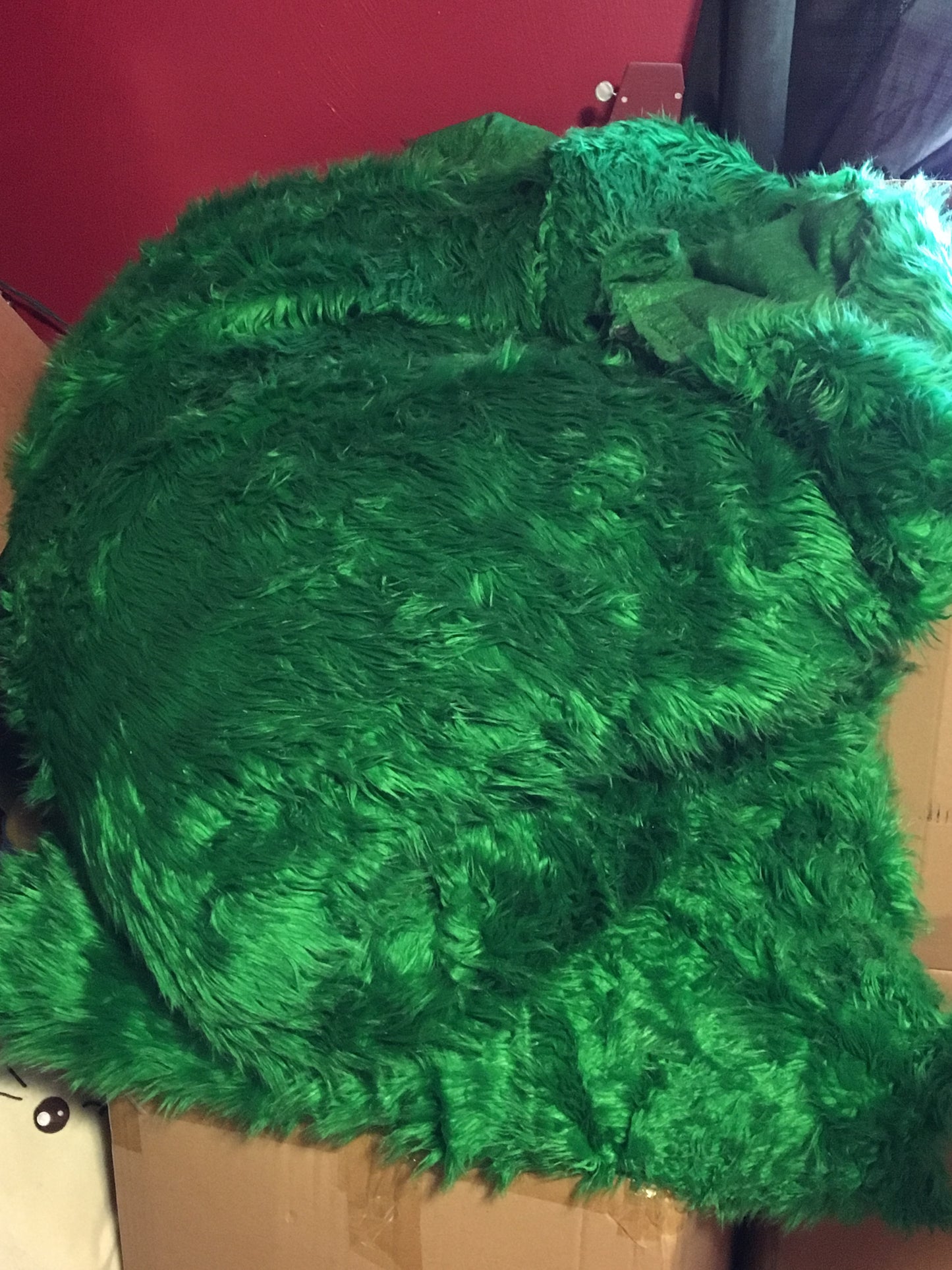 EMERALD GREEN Long Pile Faux Fur