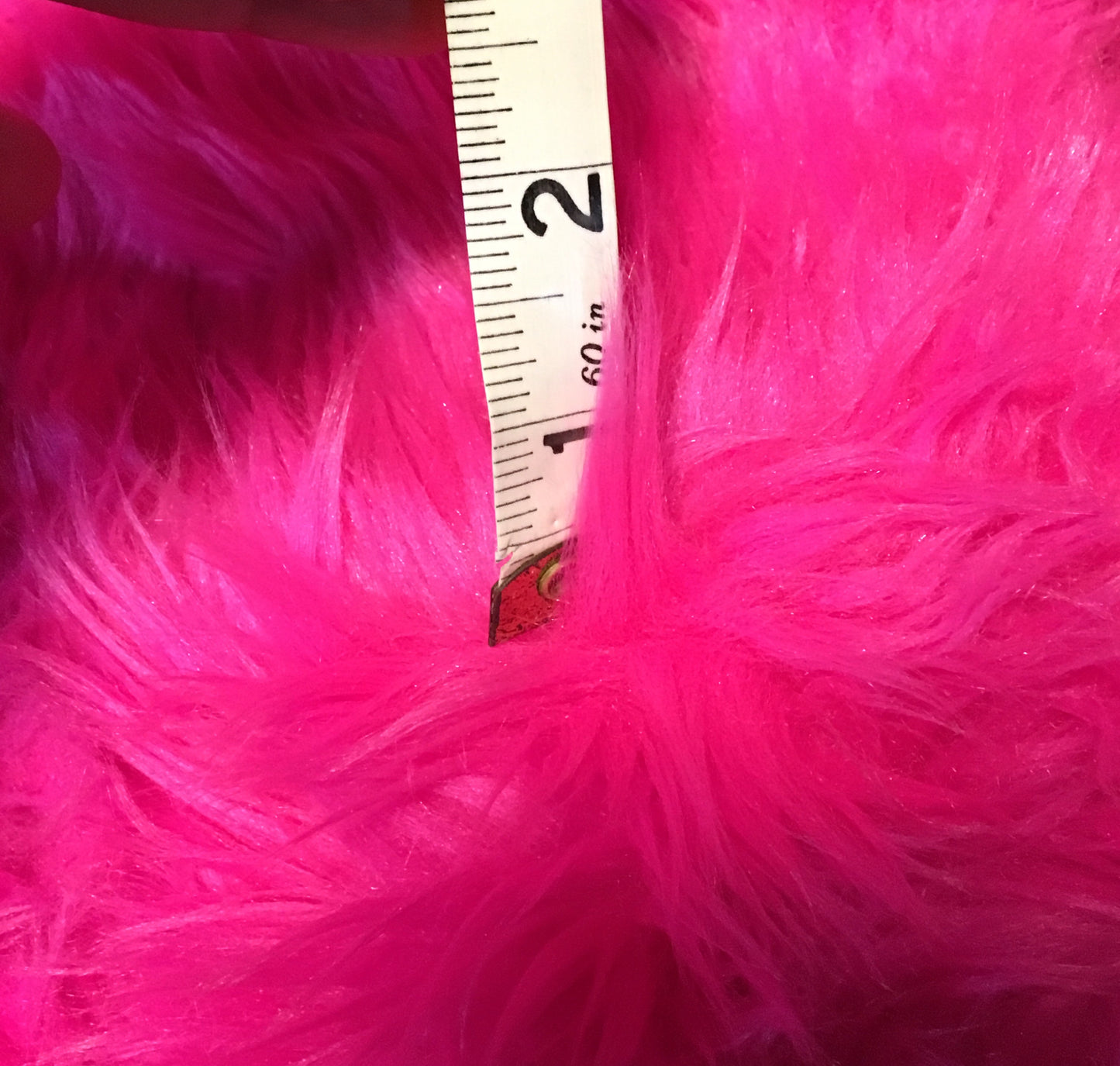 HOT PINK Long Pile Faux Fur