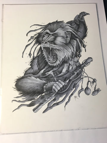 WoD: Changing Breeds - Monkey Witch Drawing