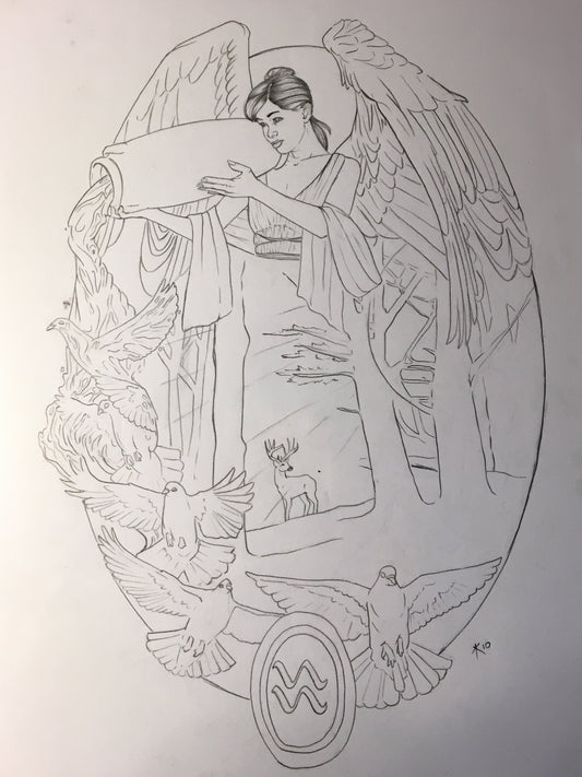 Angel of Aquarius Sketch