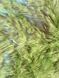 OLIVE GREEN Long Pile Faux Fur