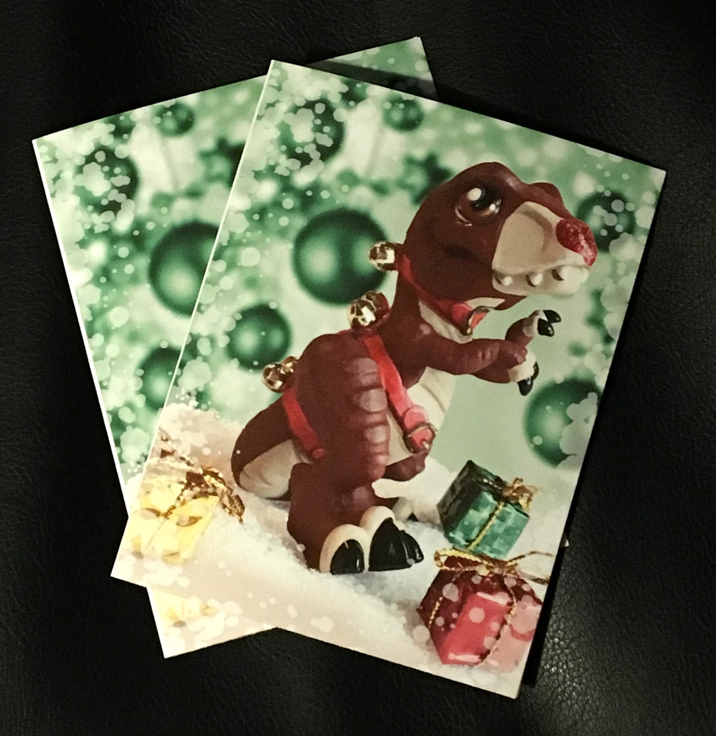 Holiday T-Rexs Greeting Cards